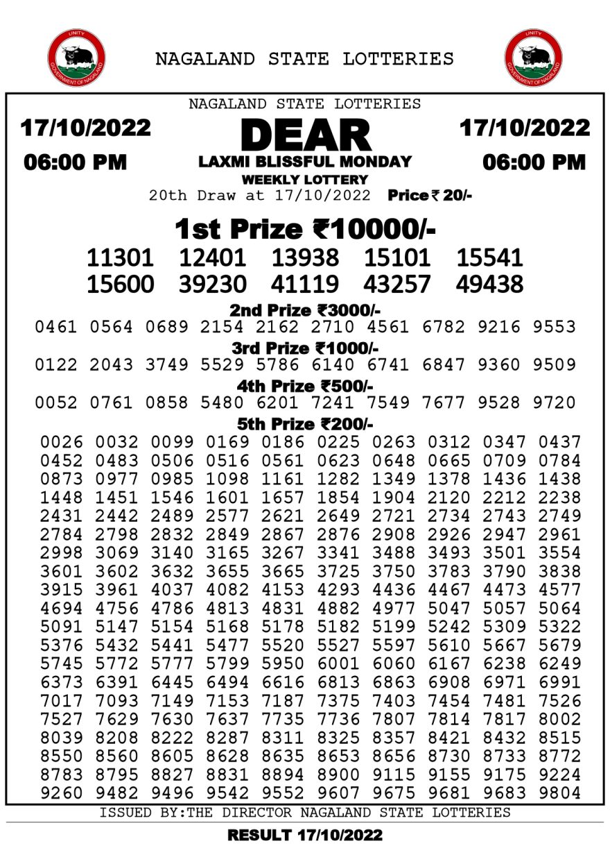Dear Laxmi Lottery