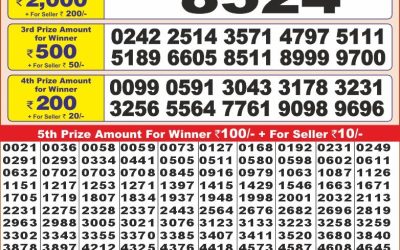 Punjab State Dear 10 monday Weekly Lottery 13.1.25 6PM Result