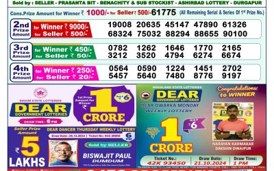 Dear indus wednesday weekly lottery 8.1.25 1pm result