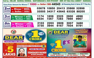 Dear Indus Wednesday Weekly Lottery 1.01.25 1pm Result