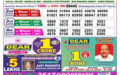 Dear sandpiper Thursday weekly lottery 23.1.25 8pm result
