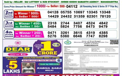 Dear blitzen monday weekly lottery 3.2.25 6pm result