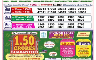 Dear finch monday weekly lottery 3.2.25 8pm result