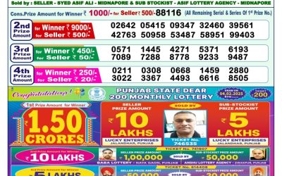 Dear indus wednesday weekly lottery 5.2.25 1pm result