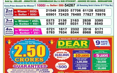 Dear mahanadi Thursday weekly lottery 6.2.25 1pm result