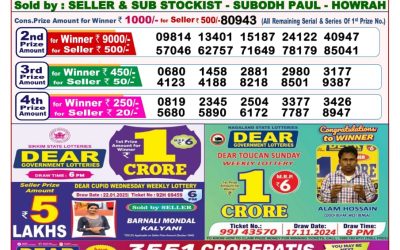 Dear sandpiper Thursday weekly lottery 6.2.25 8pm result