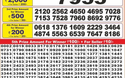 Punjab State Dear 10 monday Weekly Lottery 10.2.25 6PM Result