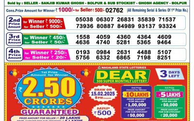 Dear cupid wednesday weekly lottery 12.2.25 6pm result