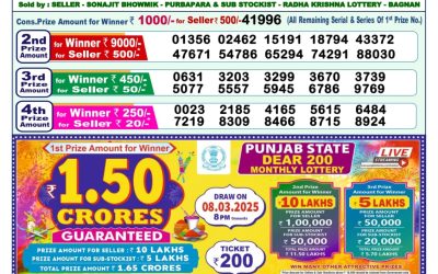 Dear godavari Tuesday weekly lottery 18.2.25 1pm result