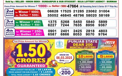 Dear sandpiper Thursday weekly lottery 20.2.25 8pm result