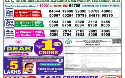 Dear dwarka monday weekly lottery 3.3.25 1pm result