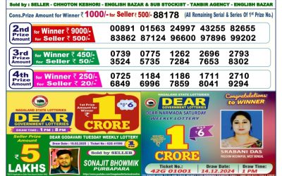 Dear vixen sunday weekly lottery 9.3.25 6pm result