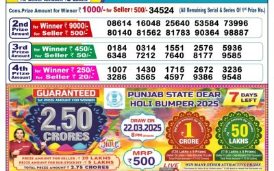 Dear donner saturday weekly lottery 15.3.25 6pm result