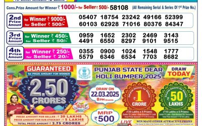 Dear donner saturday weekly lottery 22.3.25 6pm result