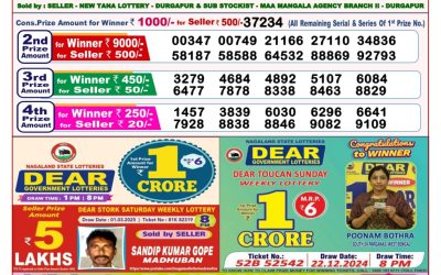 Dear stork saturday weekly lottery 22.3.25 8pm result
