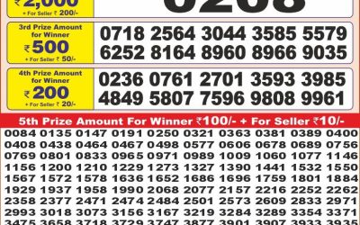 Punjab State Dear 10 friday Weekly Lottery 28.3.25 6PM Result