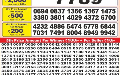 Punjab State Dear 10 friday Weekly Lottery 29.3.25 6PM Result