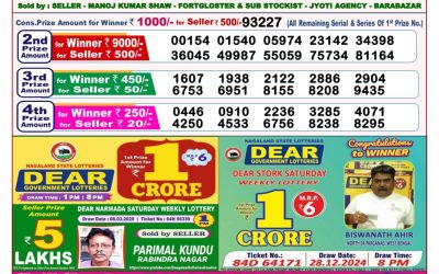 Dear stork saturday weekly lottery 29.3.25 8pm result