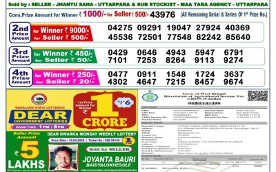 Dear blitzen monday weekly lottery 31.3.25 6pm result
