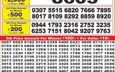 Punjab State Dear 10 Thursday Weekly Lottery 3.4.25 6PM Result