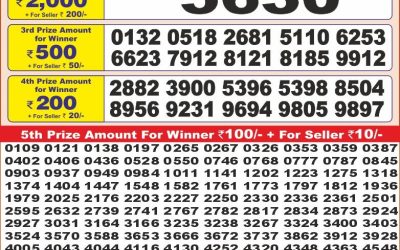 Punjab State Dear 10 friday Weekly Lottery 4.4.25 6PM Result