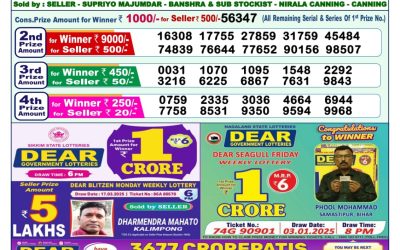 Dear yamuna sunday weekly lottery 6.4.25 1pm result