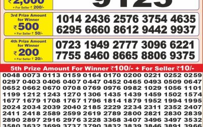 Punjab State Dear 10 friday Weekly Lottery 11.4.25 6PM Result