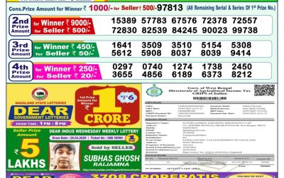 Dear dwarka monday weekly lottery 14.4.25 1pm result