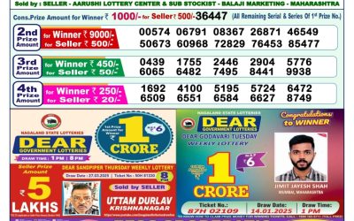 Dear indus wednesday weekly lottery 16.4.25 1pm result