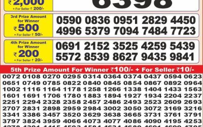 Punjab State Dear 10 friday Weekly Lottery 18.4.25 6PM Result