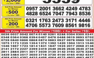 Punjab State Dear 10 sunday Weekly Lottery 20.4.25 6PM Result