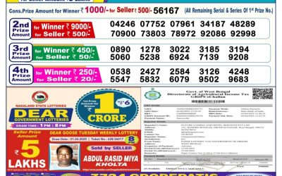 Dear blitzen monday weekly lottery 21.4.25 6pm result