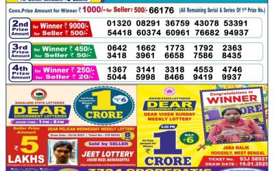 Dear comet Tuesday weekly lottery 22.4.25 6pm result