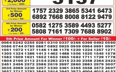 Punjab state dear 10 weekly lottery result,6pm,30.4.2025