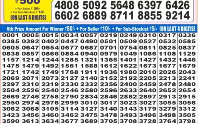 Dear super peral wednesday weekly lottery 30.4.25 7pm  result