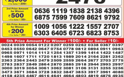 Punjab State Dear 10 friday Weekly Lottery 3.5.25 6PM Result