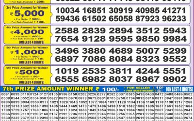 Dear 50 Chenab Wednesday Weekly lottery 7.5.25 5pm result
