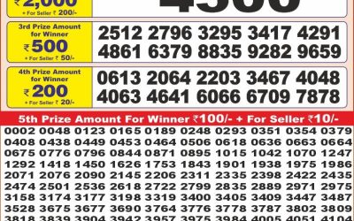 Punjab State Dear 10 monday Weekly Lottery 12.5.25 6PM Result