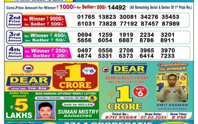 Dear Dancer Thursday weekly lottery 15.5.25 6pm result