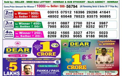 Dear comet Tuesday weekly lottery 20.5.25 6pm result
