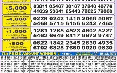 Dear 50 Chenab Wednesday Weekly lottery 21.05.25 5pm result