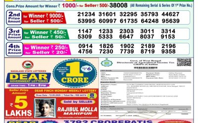 Dear dwarka monday weekly lottery 26.05.25 1pm result