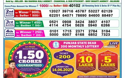 Dear godavari Tuesday weekly lottery 27.05.25 1pm result