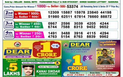 Dear Dancer Thursday weekly lottery 29.05.25 6pm result