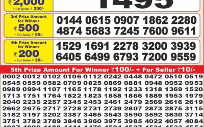 Punjab State Dear 10 friday Weekly Lottery 30.05.25 6PM Result