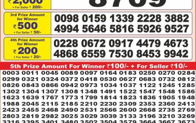 Punjab State Dear 10 friday Weekly Lottery 31.05.25 6PM Result