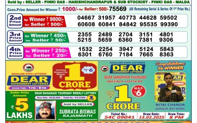 Dear mahanadi Thursday weekly lottery 22.05.25 1pm result