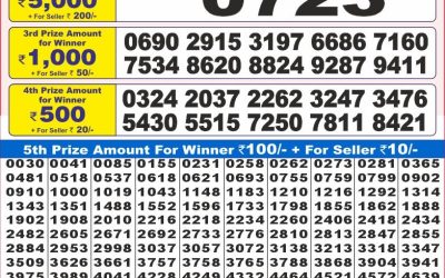 Dear 10 wonder sunday weekly lottery 01.06.25 7pm result