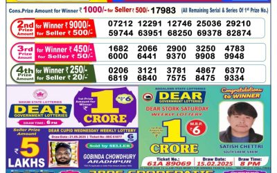Dear comet Tuesday weekly lottery 03.06.25 6pm result