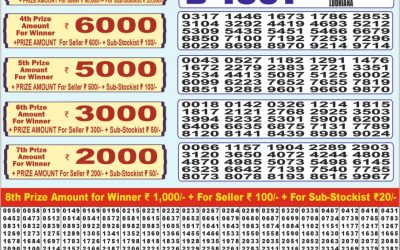 Dear 1000 monthly lottery 8pm result today 07.06.25
